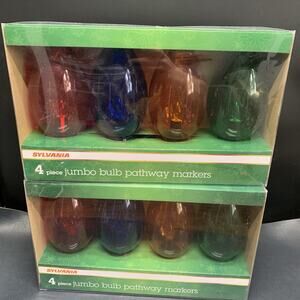 Super Jumbo 5 Led Christmas & Pathway String Lights Outdoor Indoor Lot 2 Sets